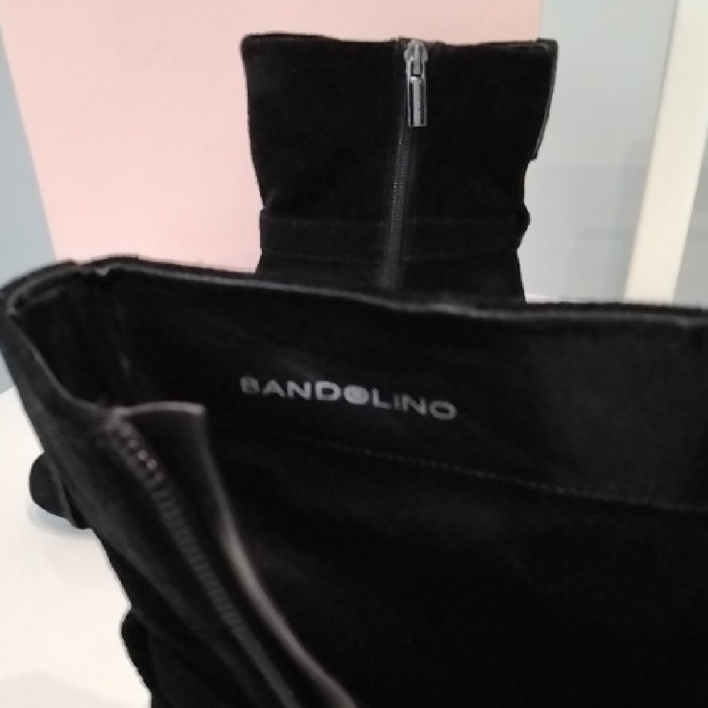 Bandolino Women's Black Suede Ankle Boots - Picture 2 of 12